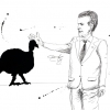 ...pardonng a turkey/Pen and india ink on paper/18x24in/2021
