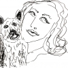 ...her dog III/Pen on paper/14x17in/2021