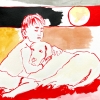 ...of the world/Acrylic ink, india ink and watercolor on arches paper/12x12in/2021