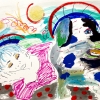 Pen, watercolor and acrylic  on arches paper/23x30in/2021