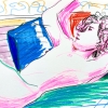 Crayon, pencil and watercolor on Arches paper/10x14in/2021