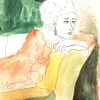 Pen and watercolor on Fabriano paper/14x11in/2021