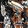 Sumi and walnut ink on paper/12x8in/2020