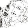 ...her dog III/Pen on paper/14x17in/2021
