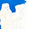 ...her dog VII/Pen and acrylic on paper/14x17in/2021