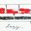 Pen and acrylic on paper/2.5x3.5in/2021