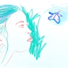 ...butterfly/Pencil and crayon on Fabriano paper/11x14in/2021