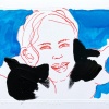 ...pets/Pen and acrylic on blank postcard/5x6.5in/2021