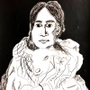 ...and-her-goat/Pen and acrylic on paper/24x18in/2021