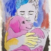 Pen and watercolor on handmade paper/11x8.5in/2021