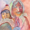 Pen, pencil and watercolor on arches paper/12x12in/2022