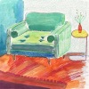 Pen, pencil, crayon and watercolor on arches paper/12x12in/2022