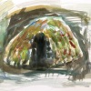 Pencil and watercolor on Stonehenge paper/12x16in/2022