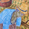 Pencil and watercolor on Canson paper/12x9in/2022